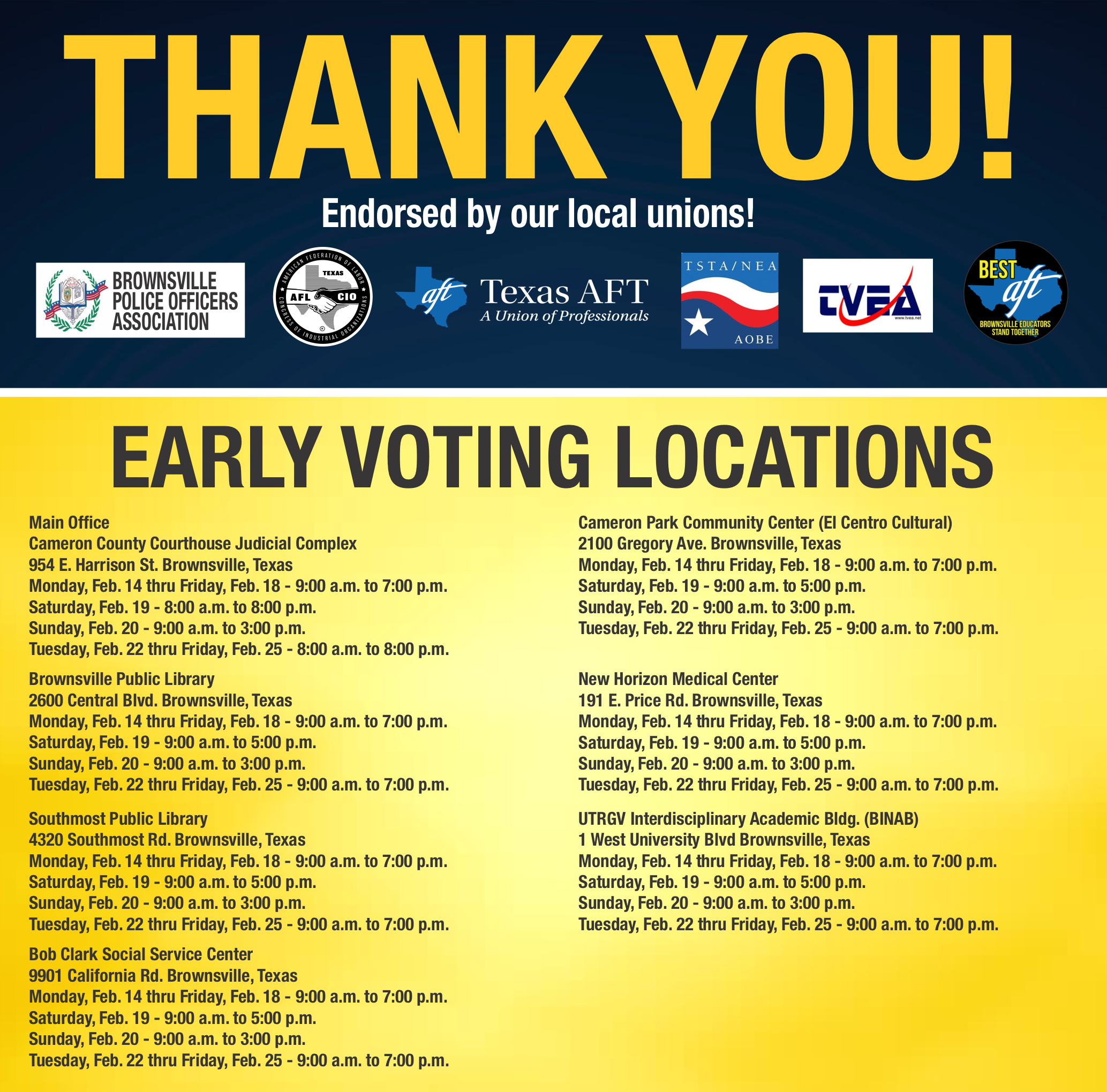 Erin Gamez Campaign for Texas State Representative District 38 photo 1 in Brownsville